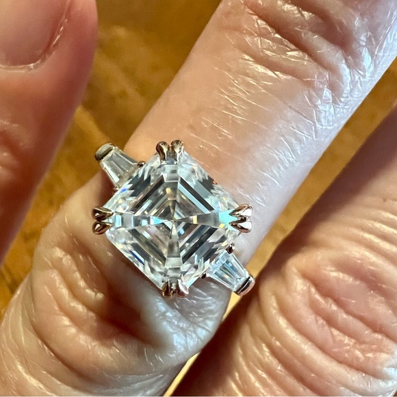 *SOLD* 10k RG 8mm Asscher Cut Moissanite Ring - Picture 6 of 12